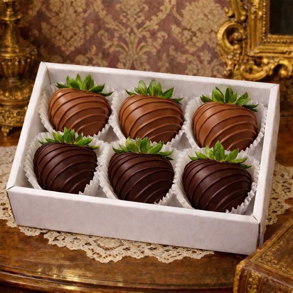 6 CHOCOLATE STRAWBERRY GIFT BOX