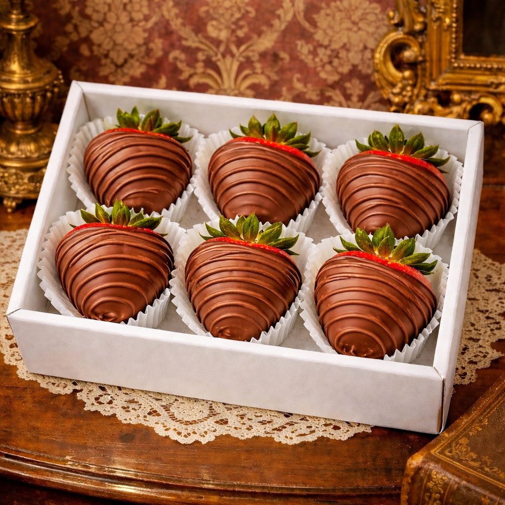 6 CHOCOLATE STRAWBERRY GIFT BOX