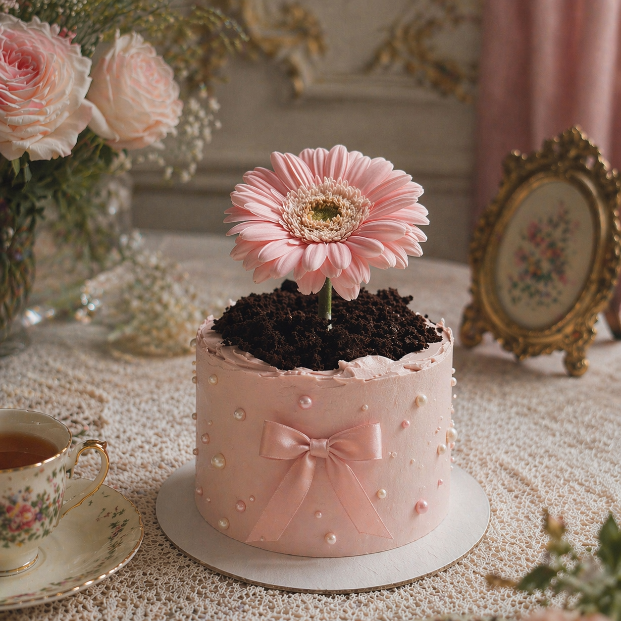 SWEET FLOWER POT CAKE