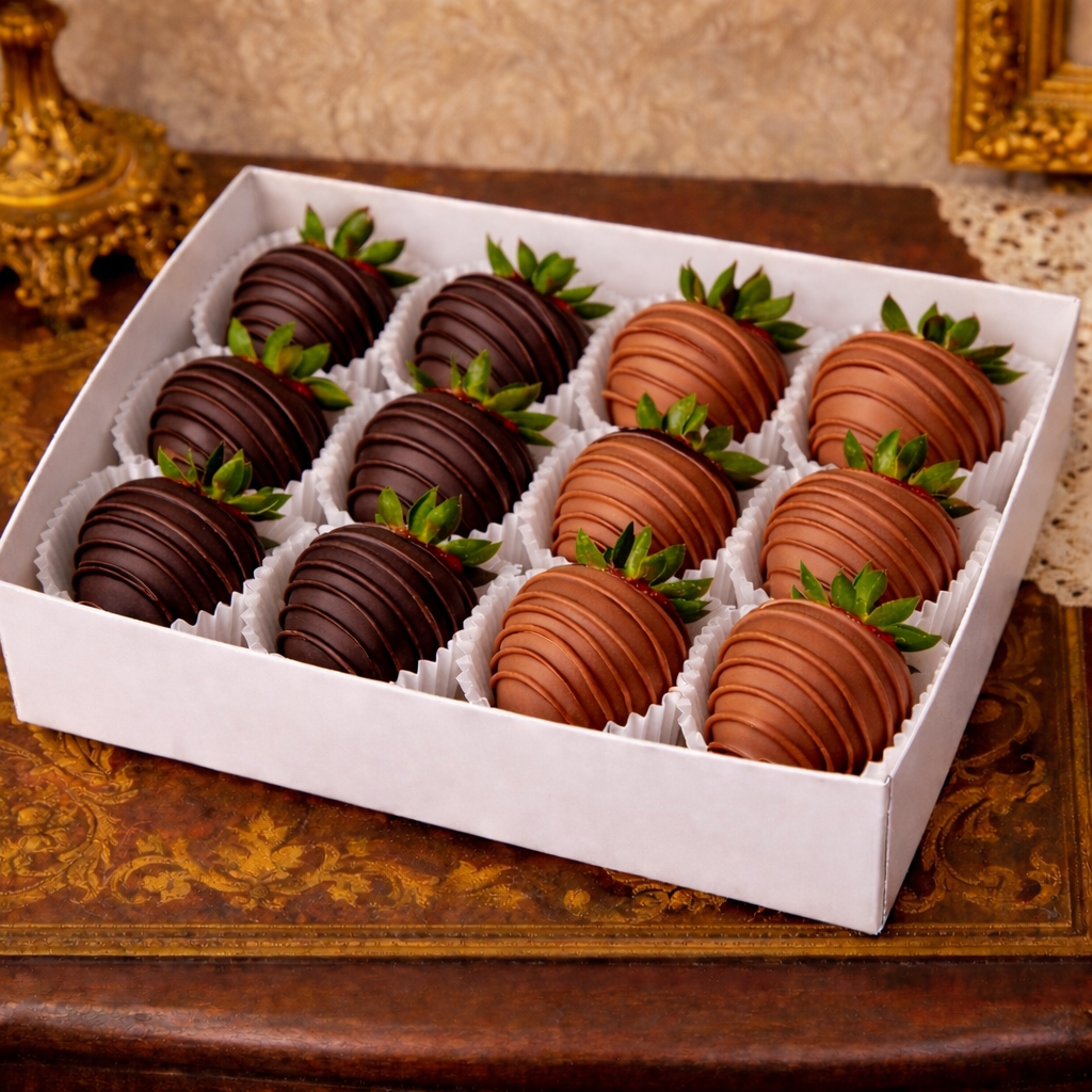 12 CHOCOLATE STRAWBERRY GIFT BOX