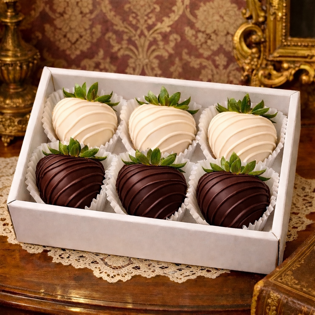 6 CHOCOLATE STRAWBERRY GIFT BOX